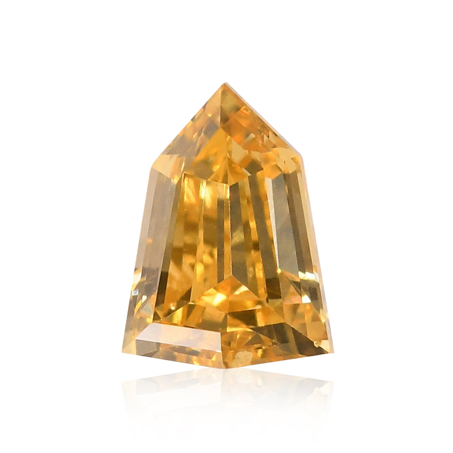 0.16 Carat Fancy Intense Orangy Yellow Shield Diamond (SI1) GIA