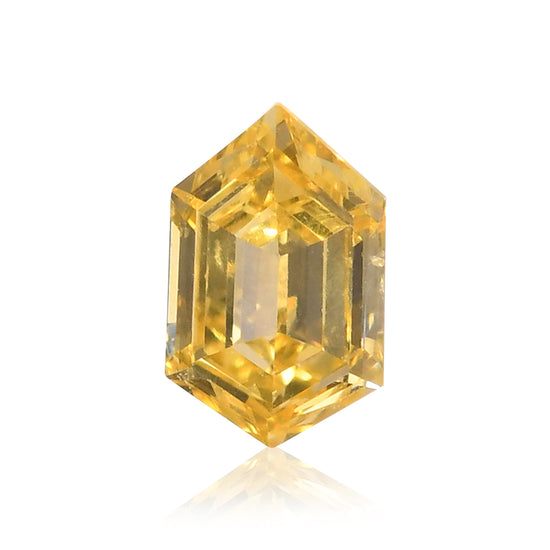 0.10 Karat Fancy Intense Yellow Hexagonaler Diamant (SI1) GIA