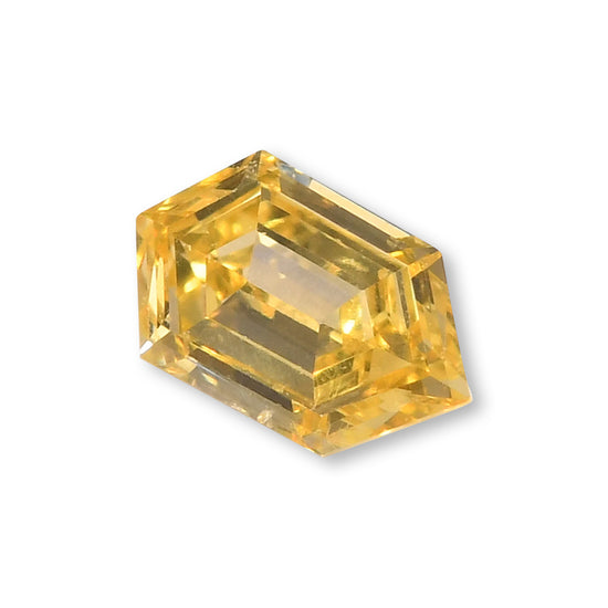 0.10 Carat Fancy Intense Yellow Hexagonal  Diamond (SI1) GIA