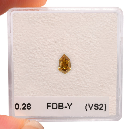 0.28 Carat Fancy Deep Brownish Yellow KITE Diamond (VS2) GIA