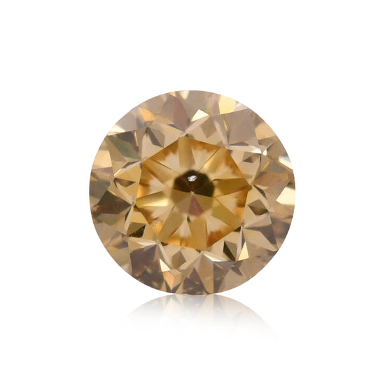 Diamante rotondo taglio brillante da 0,50 carati Fancy Brownish Yellow SI1 GIA