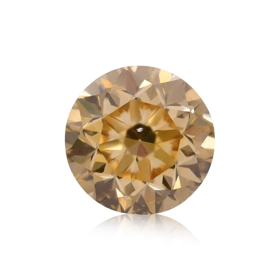 0.50 Carat Fancy Brownish Yellow Round Brilliant Diamond SI1 GIA