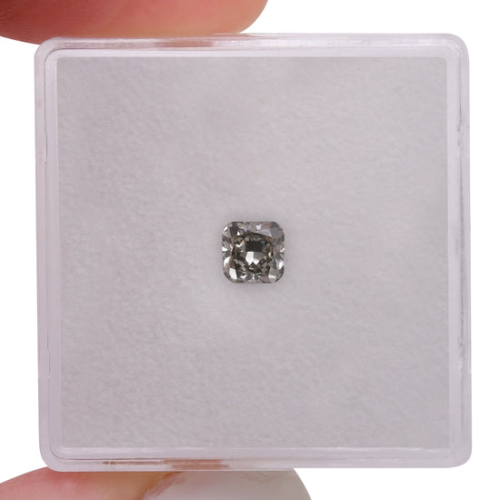 0.41 Carat Fancy Dark Green Gray Cushion Diamond SI1 GIA