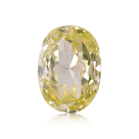 Diamante ovale fantasia giallo verdastro 0,74 carati VS2 GIA