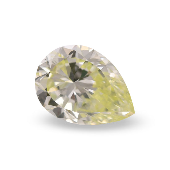 0.47 Carat Light Green Yellow Pear Diamond VS2 GIA