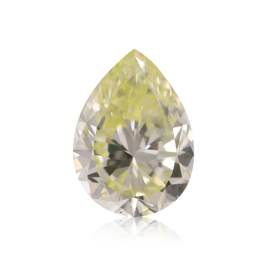 Diamante a pera GIA VS2 giallo verde chiaro 0,47 carati