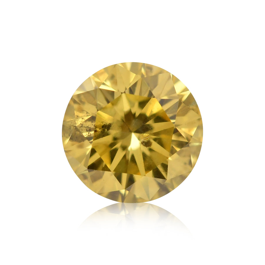 0,36 Karat Fancy Deep Yellow runder Brillant (I1) GIA