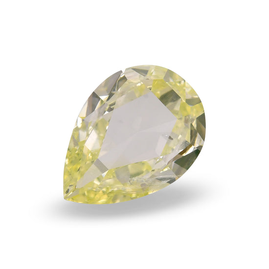 1,31 Karat Fancy Green Yellow Pear Diamant I1 GIA