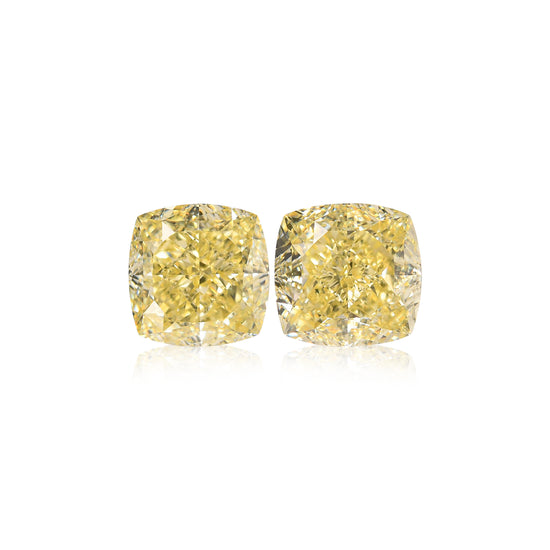 2,17 carati, diamanti a cuscino Fancy Light Yellow, VVS1