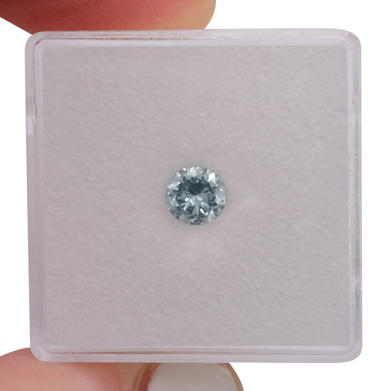 0.51 Carat Light Blue Round Brilliant Diamond VS2 GIA