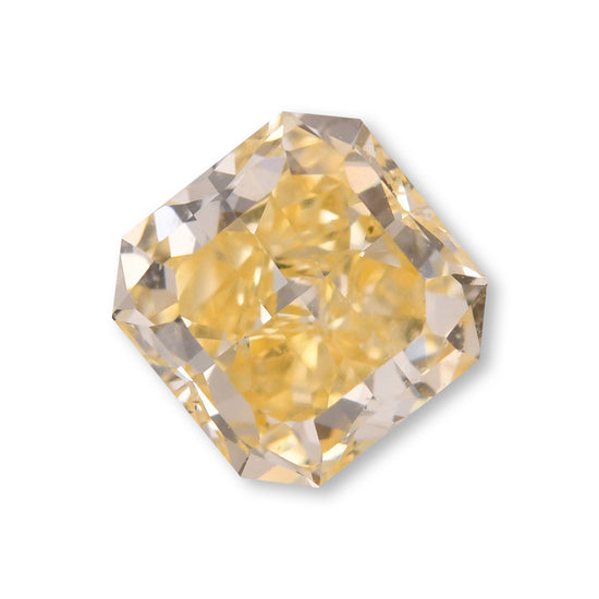 0.81 Carat Fancy Orangy Yellow Radiant Diamond SI2 GIA