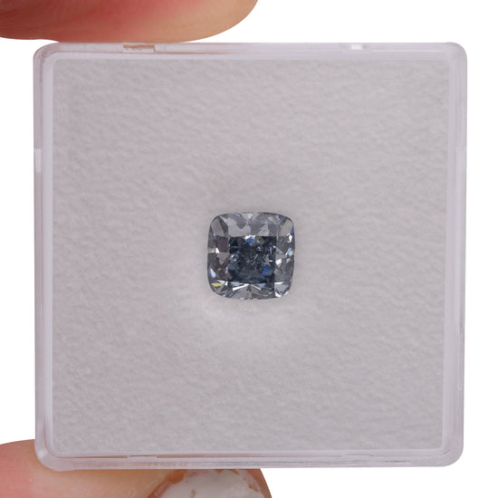1.01 Carat Fancy Intense Blue Cushion Diamond IF GIA