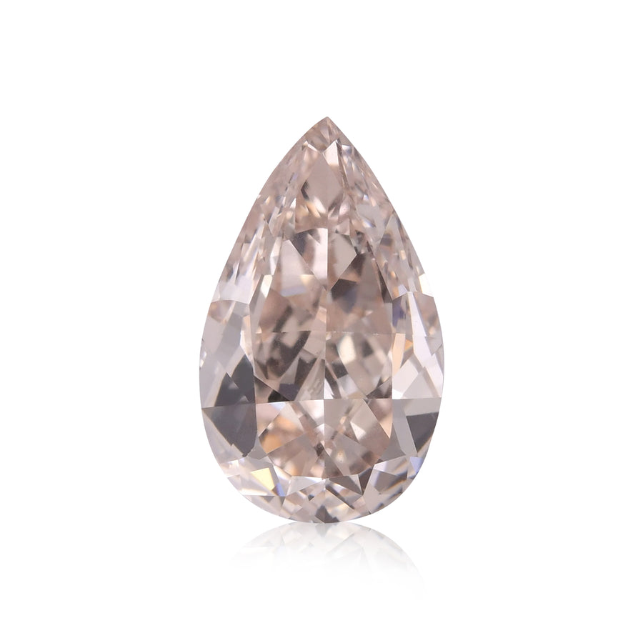 1.70 Carat Fancy Light Pink Brown Pear Diamond VS2 GIA