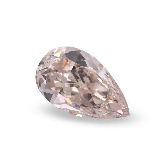 1.70 Carat Fancy Light Pink Brown Pear Diamond VS2 GIA