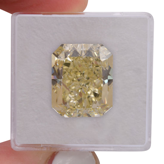 14.07 Carat Fancy Light Yellow Radiant Diamond VS2 GIA