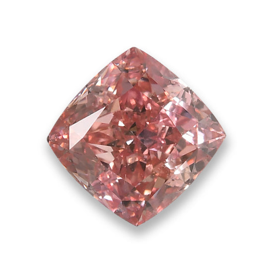 0.60 Carat Fancy Intense Pink Cushion Diamond VS2 GIA
