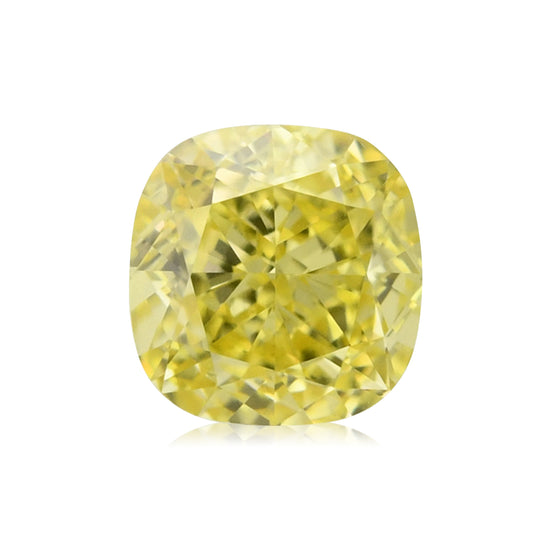 0.50 Carat Fancy Intense Yellow Cushion Diamond VS1 GIA