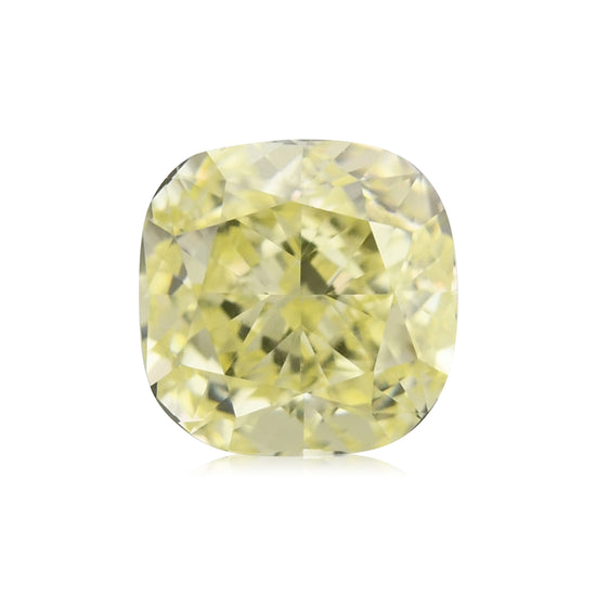 0.65 Karat Fancy Light Yellow Cushion Diamant VVS2 GIA