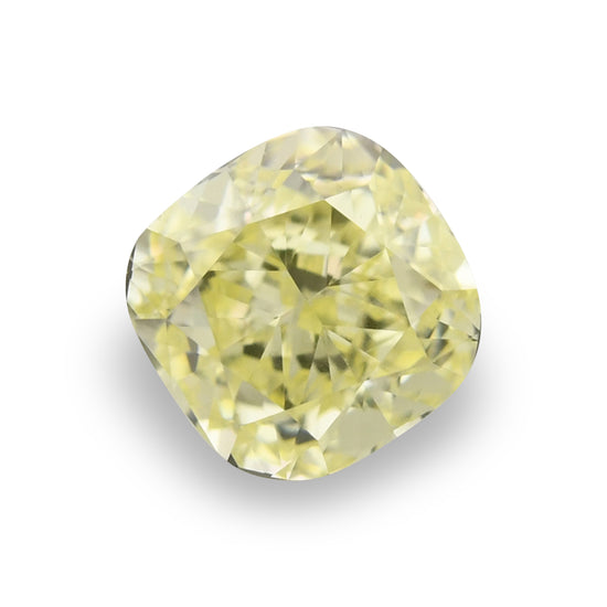 0.65 Carat Fancy Light Yellow Cushion Diamond VVS2 GIA