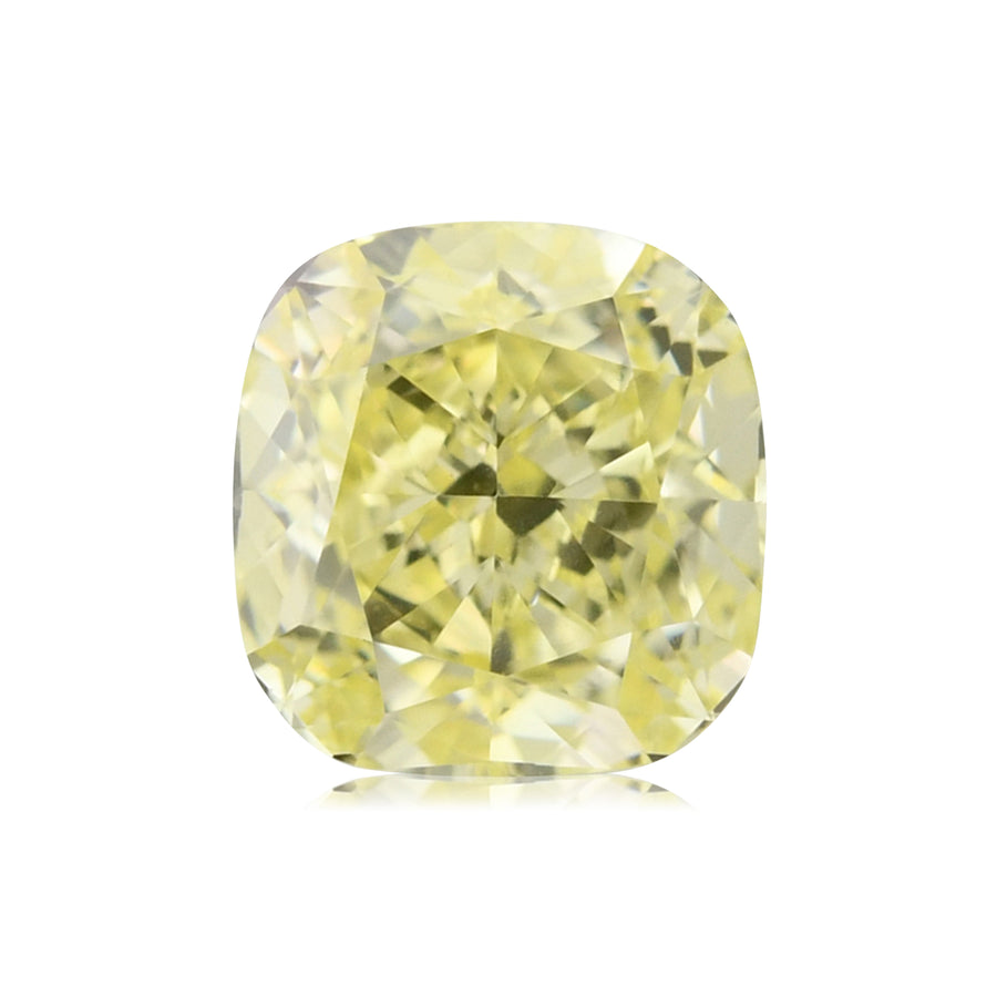 0.65 Carat Fancy Yellow Cushion Diamond VVS2 GIA