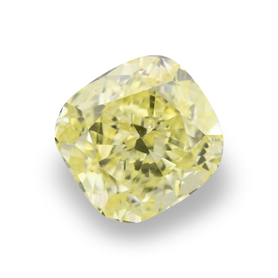 0.65 Carat Fancy Yellow Cushion Diamond VVS2 GIA