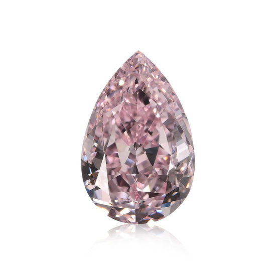 1.00 Carat Fancy Pink Pear Diamond VVS1 GIA