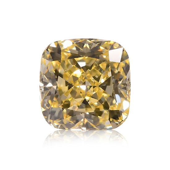 0.60 قيراط ألماسة وسادة Fancy Intense Yellow بدرجة نقاء VVS2 من GIA