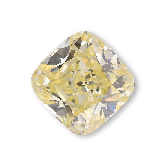 2.04 Carat Fancy Light Yellow Cushion Diamond IF GIA