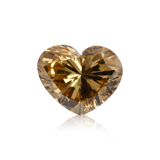 5.04 Carat Fancy Deep Brownish Yellow HEART Diamond VS1 GIA