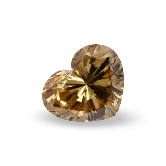 5.04 Carat Fancy Deep Brownish Yellow HEART Diamond VS1 GIA