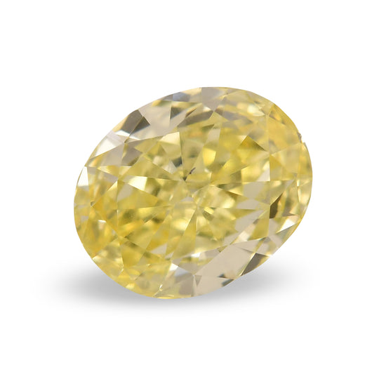 0.46 Carat Fancy Intense Yellow Oval Diamond VS2 GIA