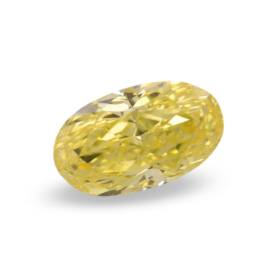 0.30 Carat Fancy Vivid Yellow Oval Diamond VS1 GIA