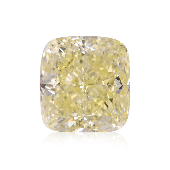 5.10 Carat Fancy Light Yellow Cushion Diamond SI1 GIA
