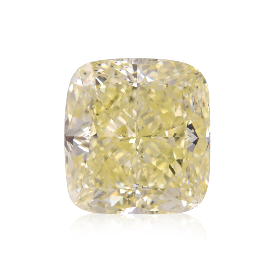 Diamante a cuscino Fancy Light Yellow da 5,10 carati SI1 GIA