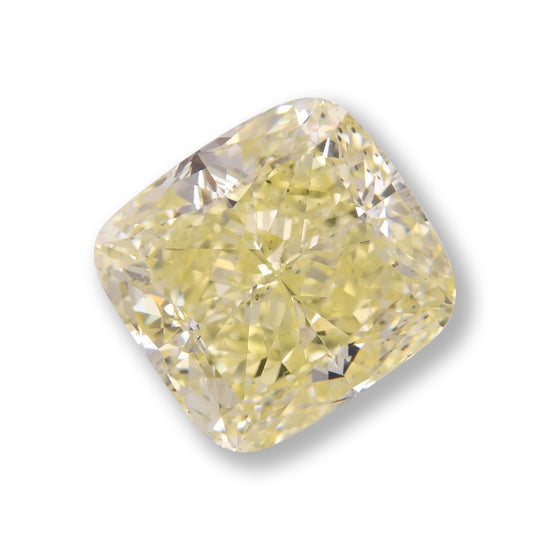 5.10 Carat Fancy Light Yellow Cushion Diamond SI1 GIA