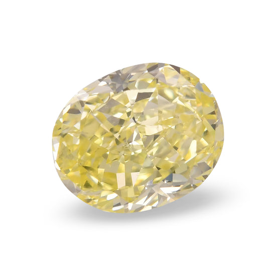 0.86 Carat Fancy Yellow Oval Diamond SI2 GIA