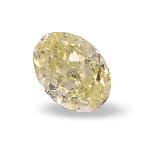 4.22 Carat Fancy Light Yellow Oval Diamond (SI1) GIA