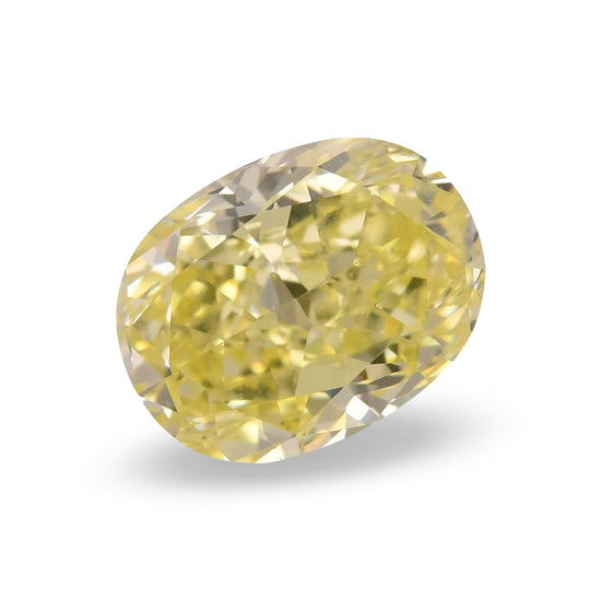 0.83 Carat Fancy Intense Yellow Oval Diamond VVS2 GIA