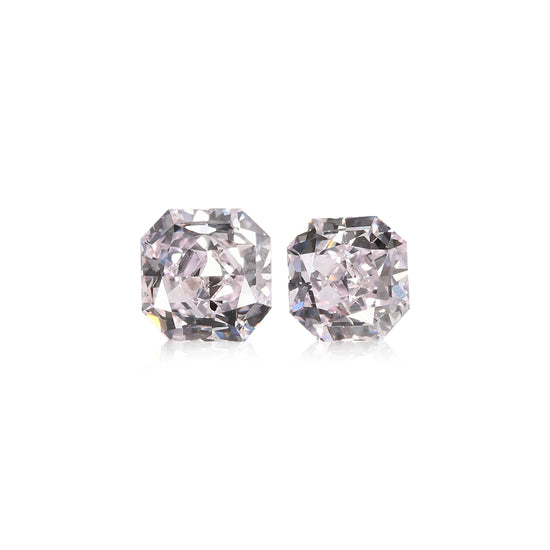 0.75 Carat Faint Pink Radiant Diamonds (I1)