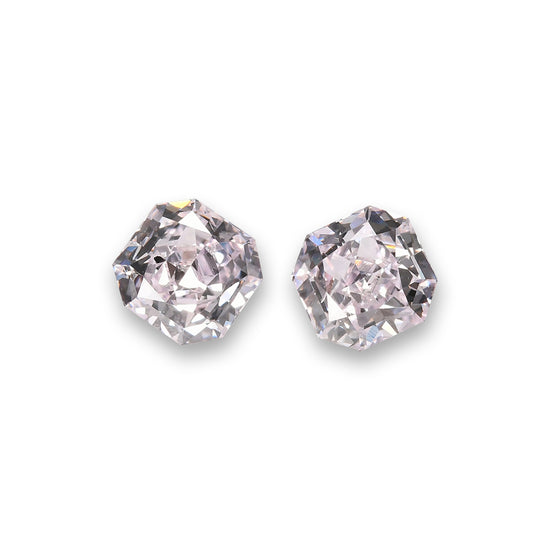 0.75 Carat Faint Pink Radiant Diamonds (I1)