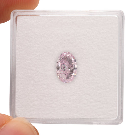 1.02 Carat Fancy Pink Purple Oval Diamond SI2 GIA