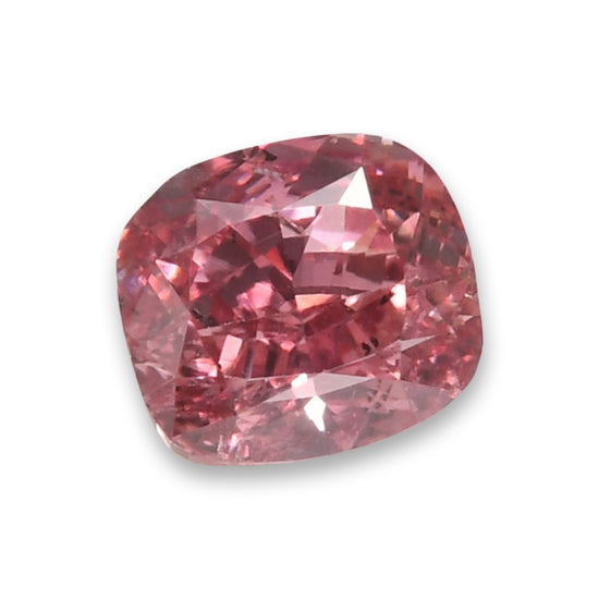 0.26 Carat Fancy Intense Pink Cushion Diamond SI2 GIA