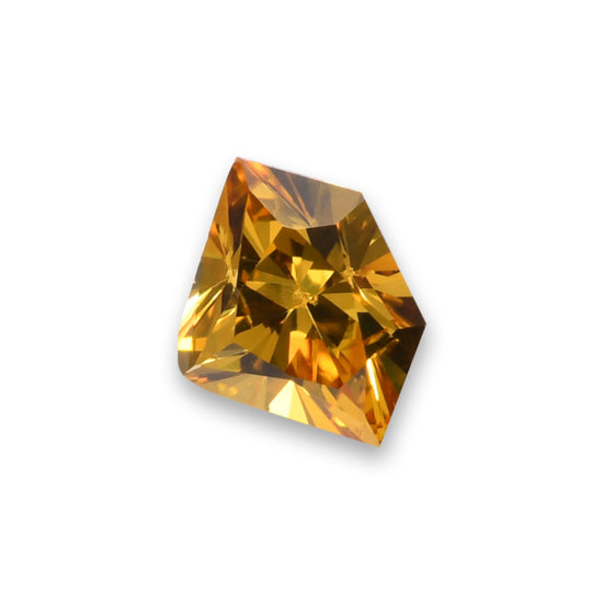 0.32 Carat Fancy Deep Yellow Shield-Cut Diamond SI1 GIA