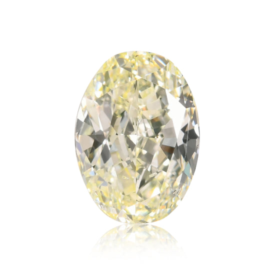 0.64 Carat Fancy Light Green Yellow Oval Diamond (SI1) GIA