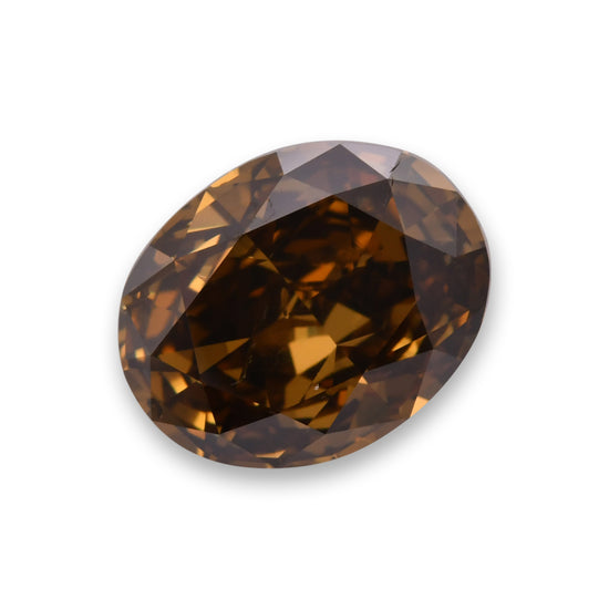 4.67 Carat Fancy Dark Yellow Brown Oval Diamond I1 GIA