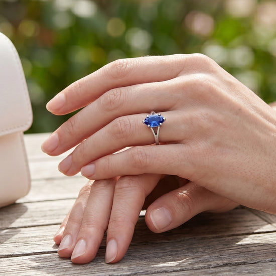 Solitaire Ring Setting with Beaded Shank