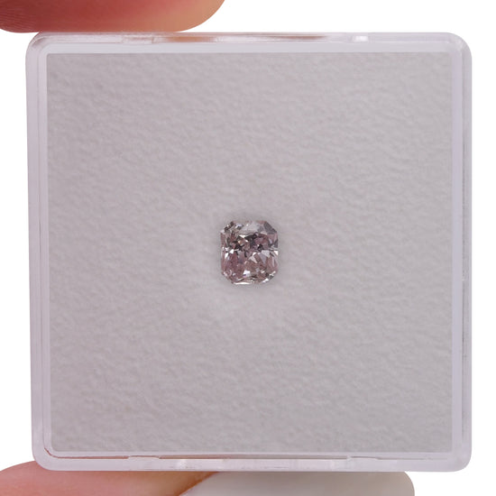 0.32 Carat Fancy Light Brown Pink Radiant Diamond (I1) GIA