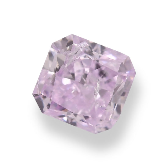 0.33 Carat Fancy Pinkish Purple Radiant Diamond (I2) GIA