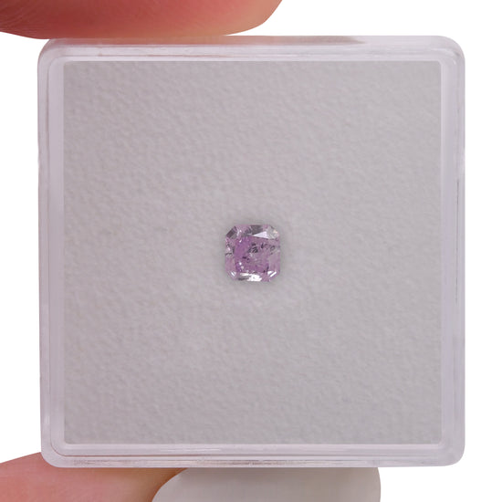 0.33 Carat Fancy Pinkish Purple Radiant Diamond (I2) GIA