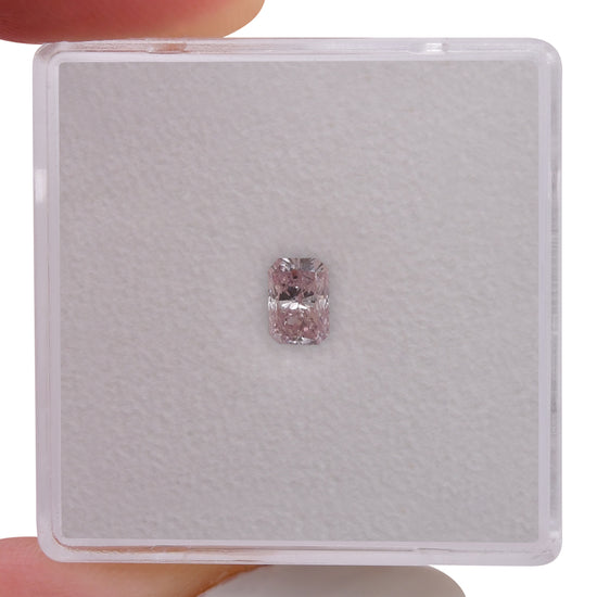 0.34 Carat Fancy Light Pink Radiant Diamond I1 GIA